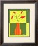 Minimalist Flowers In Green Iv by Jennifer Goldberger Limited Edition Print