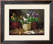 Pansies In Terra Cotta by Del Gish Limited Edition Print