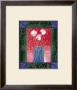 Pink Flowers On Red by Hussey Limited Edition Print