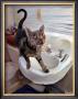Gray Tiger Cat On The Sink by Robert Mcclintock Limited Edition Print