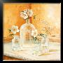 White Flowers And Bottles I by Karin Valk Limited Edition Print