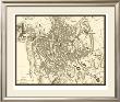 Sepia Map Of Rome by Vision Studio Limited Edition Print