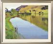 Reservoir With Two Cows by Marcia Burtt Limited Edition Print