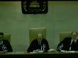 Judges Raveh, Landau And Halevi On Bench During War Crimes Trial Of Nazi Adolf Eichmann by Gjon Mili Limited Edition Pricing Art Print