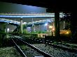 Train Tracks Under Freeway Interchange by Geoffrey George Limited Edition Print