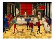 Medieval Table Service - A 15Th Century Lady Being Served Dinner By Her Servants by William Hole Limited Edition Print