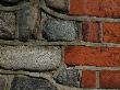 Backgrounds - Red Clay Brick And Granite Cobble Wall With Mortar by Natalie Tepper Limited Edition Print