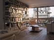 Flat In Bermondsey Living Room With Wall Of Books, Architect: Shideh Shaygan by Richard Bryant Limited Edition Print