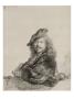 Autoportrait : Rembrandt Appuyã© ; 1639; 1Er Ã‰Tat by Rembrandt Van Rijn Limited Edition Print