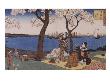 Les Cerisiers En Fleurs A Gotenyama by Ando Hiroshige Limited Edition Print