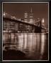 Night View Of Brooklyn Bridge And Manhattan Skyline by Christopher Bliss Limited Edition Print