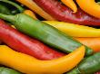 Freshly Picked Red, Green And Yellow Chillies Close Up Shot, Uk by Gary Smith Limited Edition Pricing Art Print