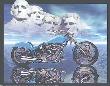 Motorcycle With Mount Rushmore by Greg Smith Limited Edition Print