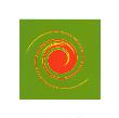 Whirl No. 5, Red On Bright Green by Michael Banks Limited Edition Print