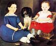 Two Children With Dog Minny by William Matthew Prior Limited Edition Pricing Art Print