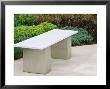 Stone Bench Made From Two Simple Blocks & One Slab Of Pale Buff Stone by Mark Bolton Limited Edition Print