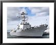 Sailors Stationed Aboard The Guided-Missile Destroyer Uss Momsen (Ddg 92) Man The Rails by Stocktrek Images Limited Edition Print