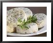 French Goat Cheese On Wooden Table, Clos Des Iles, Le Brusc, Cote D'azur, Var, France by Per Karlsson Limited Edition Print