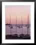 Sunset Over Boats, Tregastel, Cote De Granit Rose, Cotes D'armor, Brittany, France by David Hughes Limited Edition Print