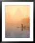 Fisherman On Bamboo Raft In Early Morning Mist, Li River, China by Keren Su Limited Edition Print