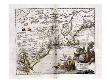 Engraved Map Of The New World, 1671 by John Ogilby Limited Edition Print