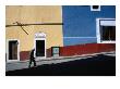 Man Walking Up Street, Real Del Monte, Hidalgo, Mexico by John Neubauer Limited Edition Print
