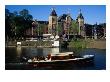 Boat In Front Of Centraal Station, Amsterdam, Netherlands by Richard Nebesky Limited Edition Print