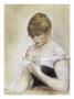 Portrait De Jeanne Samary by Pierre-Auguste Renoir Limited Edition Print
