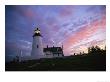 Sunset Tints The Sky Behind The Pemaquid Lighthouse by Stephen St. John Limited Edition Print