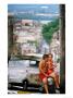 Young Children Sitting On Old Car, Santiago De Cuba, Cuba by Tom Cockrem Limited Edition Print