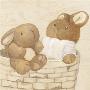 Bunnies In Basket by Catherine Becquer Limited Edition Pricing Art Print