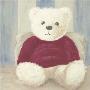 White Bear With Red Sweater by Catherine Becquer Limited Edition Pricing Art Print
