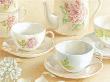 Cups And Saucers With Pink Flowers by David Col Limited Edition Print