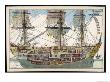 Ocean French Warship by Marcel Jeanjean Limited Edition Print