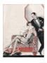 Flapper With Sharply Bobbed Hair Skimpy Tube Shaped Dress With Diamante Straps by Jacques Leclerc Limited Edition Print