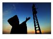 In Search Of Reason Statue By Sculpter Sergio Bustamante At Sunrise, Puerto Vallarta, Mexico by Anthony Plummer Limited Edition Print