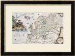 Map Of Europe, Showing Europe And Western Russia, Iceland And Greenland by Cornelis Iii Danckerts Limited Edition Print