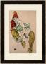 Sitting Woman With Her Right Leg Bent, 1917 by Egon Schiele Limited Edition Pricing Art Print