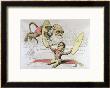 Caricature Of Charles Darwin And Emile Littre Depicting Them As Performing Monkeys At A Circus by Andre Gill Limited Edition Print