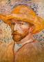 Self-Portrait With Straw Hat, C.1887 by Vincent Van Gogh Limited Edition Print