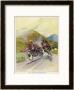 Two Competitors In The Tourist Trophy Race Fight It Out Amid The Hills Of The Isle Of Man by Grimes Limited Edition Print