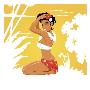 Polynesian Pin-Up by Harry Briggs Limited Edition Print