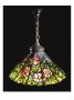 A 'Peony' Leaded Glass And Bronze Chandelier by Maurice Bouval Limited Edition Print