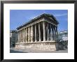Maison Carree Temple In The Town Of Nimes, In Languedoc Roussillon, France, Europe by Rainford Roy Limited Edition Print