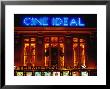 Facade Of The Historic Building Of The Cine Ideal, At Night, Madrid, Spain by Krzysztof Dydynski Limited Edition Print