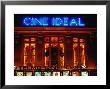 Facade Of The Historic Building Of The Cine Ideal, At Night, Madrid, Spain by Krzysztof Dydynski Limited Edition Print