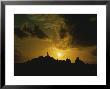 Pelican On Rocks At Pelican Bay Silhouetted Against The Setting Sun by Todd Gipstein Limited Edition Pricing Art Print