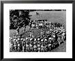 Boys In Circle For Ceremony Before Playing Young American Football League Games by Alfred Eisenstaedt Limited Edition Print
