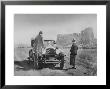 Three Women In Classic 1920'S Attire Admiring View At Enchanted Mesa by Paul Popper Limited Edition Pricing Art Print