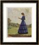 Girl Stands In A Field Reading Her Book by Harold Knight Limited Edition Print